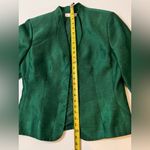 Le Suit Petite 12P Green Skirt Suit Old Money Classic Holiday Elegant Church Photo 12