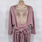 Free People Beach Garcia Midi Dress Womens S Pink Cotton Hemp Low Back Tie NEW Photo 5