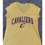 Nba  Women's Yellow "Cleveland Cavaliers" V Neck Short Sleeve Tee Size Medium Photo 2