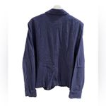 Draper James  Textured Cotton Navy Blazer with Gold Button Photo 2