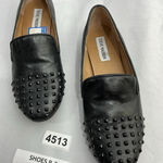 Steve Madden Womans Henri Slip On Flat Loafer 8 M Black Stud Accents Photo 0