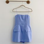 Amanda Uprichard  Revolve Strapless Bethany Romper English Lavender Medium Photo 3