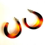 Tortoise shell hoop earrings Photo 3