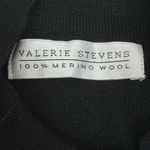 Valerie Stevens Vintage  Cardigan Sz Large Black 100% Merino Wool Granny Sweater Photo 8