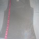 Bailey 44 Sleeveless Top Cocktail Party-Womens Small-Gray W/Rhinestones Photo 5