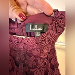 Lulus New! Lulu’s ‘Love Poem’ Burgundy Lace Halter Mini Dress Women’s Size Small Photo 12