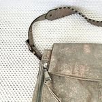 Aimee Kestenberg Bali Double Entry Tan Shimmer Iridescent Metallic Shoulder Bag Photo 11