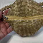 Vintage Vibe Triangle Rhinestone Evening Handbag Clutch Gold Photo 2