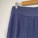 By & By Blue Crepe Wide Leg Casual Pull On Pants Womens L Lagenlook Beachy Boho Size L Photo 7