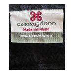 Carraig Donn Made in Ireland Aran Knit Wool Wrap Scarf w/ Pockets Black Size undefined Photo 4