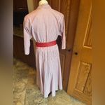 Vintage Shirt Dress Red & White Stripe EJM Ltd Size 11 Photo 5