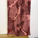 Poetry Wide Leg Pants Womens Size 8 Burgundy Pink Floral Elastic Resort Aloha Photo 3