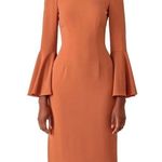 Keepsake Harmony Bell Sleeve Off the Shoulder Terracotta Slit Midi Dress Size S Photo 0