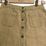 BDG  Size Medium Denim Skirt Urban Outfitters Beige Khaki Button Front Fall Photo 2