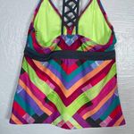 Title Nine Women S Multi Colored Tankini Swim Top Racerback Padded Beach Summer Photo 4