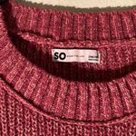 SO Gooos For Life Knitted Sweater Women Size Large Burgundy & Pink Photo 1