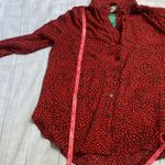 H&M NWTred cheetah print button down shirt. Photo 8