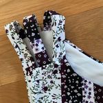 Floral Cut Out Ruffle Womens Bikini Set Size Small Purple Photo 2