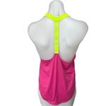 Nike  Pink Yellow Sleeveless Racerback Scoop Neck Yoga Athletic Tank Top Size S Photo 1