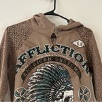 Affliction  Tan Rhinestone Hoodie NWT Size Small Photo 1