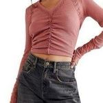 Free People Wear Me Out Top Ruched Long Sleeve Photo 2