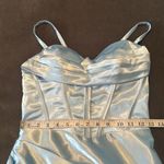 Women’s Light Blue FullLength Prom Party Dress CrissCross Straps Leg Slit Size 4 Photo 8