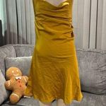 🌸AMTIOUS chain satin dress ✨ Yellow Size M Photo 0