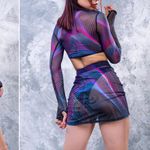 BADINKA Mesh Rave Set Purple Size XS Photo 6