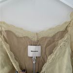 Reformation  Kaya Lace Linen Sleeveless Mini Dress in Dried Herbs 6 Photo 6