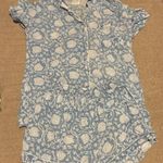 Darling Brand Blue and White Floral Block Printed Pajamas Photo 0