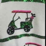 Fantastic Fawn  Dress Size Large Golf Cart Par-Tee With Me Sequin Sports NWT Photo 5