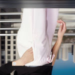 Adidas  Women’s Size Medium Tapered Mid Rise Track Pant. Clear Pink. New with Tag Photo 2