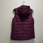New Balance  Maroon Hooded Puffer Vest Photo 6