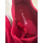 Women Red Canvas Sneakers Size 7 Low Top Lace Photo 8