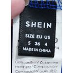 SheIn Royal Blue Backless Cap Sleeve Fitted Top Stretchy Blouse Size S Photo 2