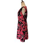 Nipon Boutique FitNFlare Women Dress Sz 8 Pink Floral Sleeveless Career Cocktail Black Photo 4