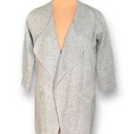 None Unbranded Cardigan Coat Heather Gray Open Front Mid Length Photo 6