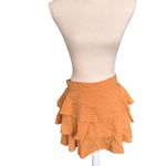 Farm Rio  Caramel layered mini skirt NWT L Photo 1