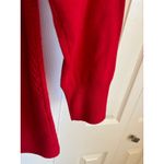 Chico's  Red Asymmetrical Knit Sweater | Size 3 (2X) Cotton Blend Tunic Photo 5