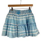 AQUA Womens Blue & White Striped Mini Skirt S Photo 1