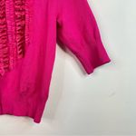 EXPRESS Y2K Pink fuchsia tiny fit Ribbon Tulle Rhinestone Cardigan Sweater S new Photo 4