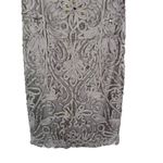 Sue Wong  NOCTURNE Silver Embellished Beaded Cocktail Dress Sleeveless Party 0 XS Photo 2