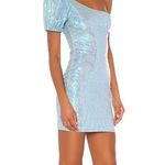 superdown Honey One Shoulder Dress in Blue NWT Bodycon NWT Mermaid Puff Sleeve Photo 3