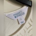 Market & Spruce 🌞 New Off White Ivory Lace Lined Short Sleeve Blouse #P Photo 1