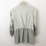 Anthropologie BLU PEPPER x  | Cotton Linen Utility Tone Colorblock Jacket | Small Photo 5
