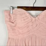 Donna Morgan  Blush Pink Chiffon Strapless Formal Dress 8 Photo 4