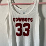 Cowboys 33 waffle knit tank White Photo 0