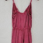 Beach By Exist Womens Romper Small Pink V-Neck Tassels Spaghetti Strap Photo 5