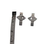 Vtg Cris G Modernist 925 Silver Earring Choker Necklace Contemporary Jewelry Set Photo 6