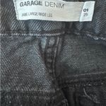 Garage Black  Jeans Straight Vintage Denim Distressed Photo 3